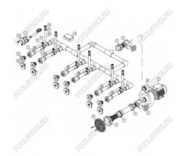 Основной комплект Standard. RG-бронза. 6 форсунок. для бетон.бас. насос-1.5 кВт. 230 В
