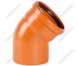 Отвод 45° НПВХ Aquaviva, d160 мм