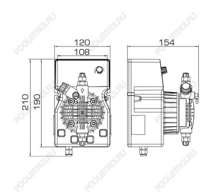 Насос дозир. мембранный DLX-MA/AD 5 - 7 230V PVDF/PLX
